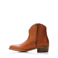 Hnědé kožené kovbojské boty Online Shoes (257656) - 5