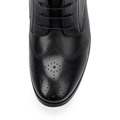 Laceys london Černé kožené šněrovací boty se zipem Laceys 37 (4353) - 3