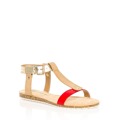 Červeno-zlaté korkové letní sandálky MARIA MARE (241515) - 3