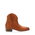 Hnědé kožené kovbojské boty Online Shoes (257656) - 1