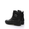 Černé kožené kotníkové boty s řemínkem Online Shoes (55427) - 2