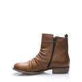 Hnědé kožené kotníkové boty Online Shoes (55425) - 5