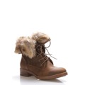 Hnědé ohrnovací boty s kožešinou Monshoe 39 (1239935) - 3