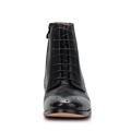Laceys london Černé kožené šněrovací boty se zipem Laceys 37 (4353) - 4