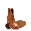 Hnědé kožené kovbojské boty Online Shoes (257656) - 3