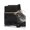 Černé kožené boty s tkaničkami Online Shoes (55428) - 2