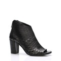 V&C Calzature Černé italské kožené boty na podpatku V&C (57438) - 3