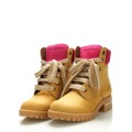Kožené boty farmářky s růžovým lemem Roobins (506518) - 4