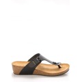Černé kožené zdravotní pantofle na klínku EMMA Shoes 37 (1239949) - 1