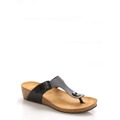 Černé kožené zdravotní pantofle na klínku EMMA Shoes 37 (1239949) - 2