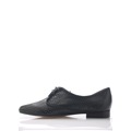 Černé kožené děrované boty se špičkou Maria Jaén 38 (12069) - 4