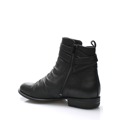 Černé kožené kotníkové boty s řemínkem Online Shoes (55427) - 6