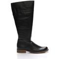 Černé kožené kozačky s elastickou vsadkou Online Shoes 38 (55421) - 1