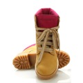 Kožené boty farmářky s růžovým lemem Roobins (506518) - 5