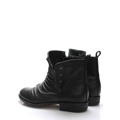 Černé kožené kotníkové boty Online Shoes (55426) - 3