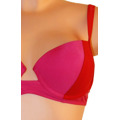 Dámské plavky dvoudílné bikiny 2COLOR dvoubarevné červené - Červená - OEM (2572077) - 15
