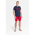 Pyžamo Oxford 38285-59X tmavě modrá a červená - Henderson (3485005) - 3