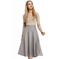 M302 Midi skater sukně - šedá (3585826) - 6