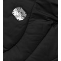Černá dámská zimní bunda v délce ke kolenům (m-21601) (3505731) - 3