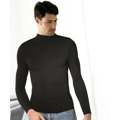 Pánské triko bezešvé T-shirt lupetto manica lunga Intimidea Barva: Černá, Velikost: (2134332) - 6