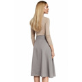 M302 Midi skater sukně - šedá (3585826) - 2