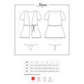Koketní župan Miamor robe white - Obsessive (2610404) - 3
