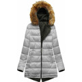 Dwustronna zimowa parka damska z kapturem army-szara (b2636) (2949020) - 7