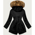 Zimowa parka damska na futrze czarna (m21312) (2932559) - 3