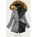 Army-šedá oboustranná dámská zimní bunda (m-21508) (3006687) - 5