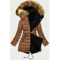 Černo-karamelová oboustranná dámská zimní bunda (m-21508) (3006683) - 4
