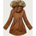 Karamelovo-béžová dámská zimní bunda parka (m-21356) (3505706) - 2