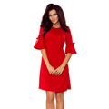 Červené dámské trapézové šaty s rozšířenými rukávy model 6703289 (1058790) - 5