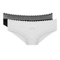 Dámské bavlněné kalhotky s krajkou 2 ks DIM SEXY FASHION SLIP 2x - DIM - černá (2683466) - 1