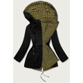 Černá/žlutá dámská parka (W702BIG) (2932307) - 1