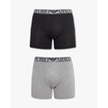 Pánské boxerky 2 pack 111912 2F720 08649 šedá/černá - Emporio Armani (3661598) - 1