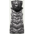 Lesklá šedá vesta s kapucí (B8025-70) (3505605) - 2