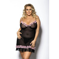 Sexy košilka Linden chemise + tanga ZDARMA! Velikost plus - Anais (3485478) - 1