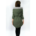 Dámská bunda parka v khaki barvě pro přechodné období (w806) (2942916) - 6