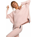 M491 Svetr nadměrné velikosti s bočními rozparky - candy pink (3213996) - 18