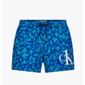 Pánské koupací kraťasy - KM00709 0G3 - zelenomodré - Calvin Klein (3324177) - 1