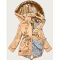 Dámská bunda parka v pískové barvě (CAN-561) (3296992) - 1
