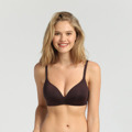 Dámská vyztužená podprsenka bez kostic DIM WIREFREE TRIANGLE PADDED BRA - DIM - hnědá (2683140) - 1