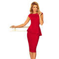 Elegantní červené midi šaty s volánkem model 6267541 (1058717) - 4