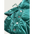 Zelená metalická krátká dámská zimní bunda puffer (omdl-022) (2907118) - 4