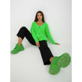 Dámský svetr LC SW 8036 fluo zelený (3519278) - 2