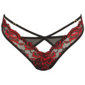 Sexy tanga V-10028 černá/červená - Axami (3546181) - 2