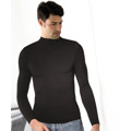Pánské triko bezešvé T-shirt lupetto manica lunga Intimidea Barva: Černá, Velikost: (2134332) - 2
