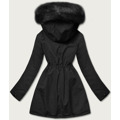 Černá/khaki teplá oboustranná dámská zimní bunda (w610) (3505690) - 3