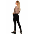 M460 Kalhoty Jogger s pruhovanými žebrovanými manžetami - šedé (3213864) - 2