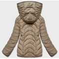 Béžová krátká oboustranná dámská zimní bunda (2M-21507) (3605416) - 3